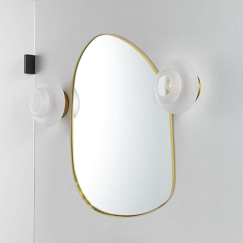 Wrought Studio Bertlinde asymmetrical wall mirror irregular shaped